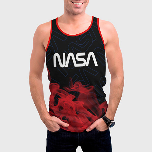 Мужская майка без рукавов NASA НАСА / 3D-Красный – фото 3