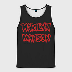 Майка-безрукавка мужская Marilyn Manson, цвет: 3D-черный