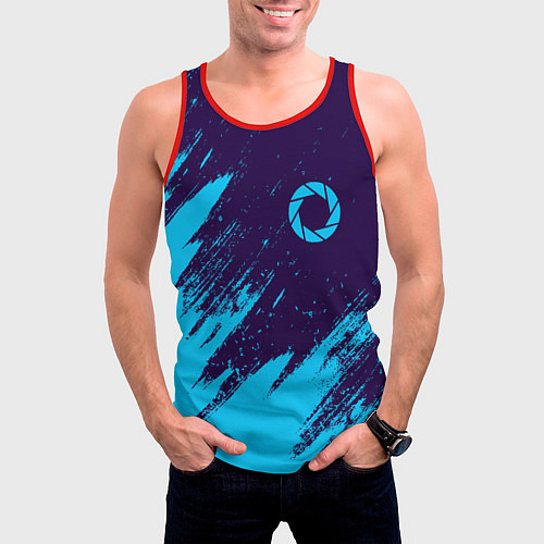 Мужская майка без рукавов PORTAL ПОРТАЛ / 3D-Красный – фото 3