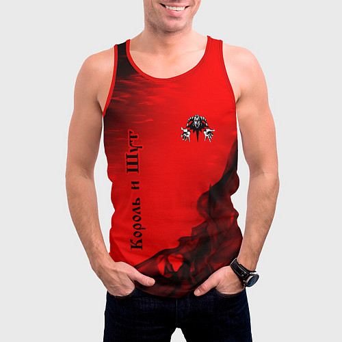 Мужская майка без рукавов КОРОЛЬ И ШУТ / 3D-Красный – фото 3