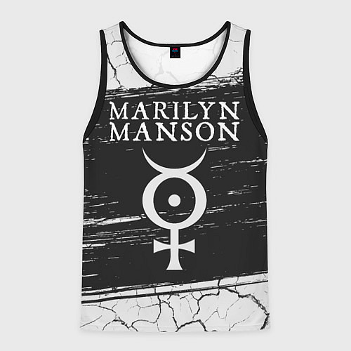 Мужская майка без рукавов MARILYN MANSON М МЭНСОН / 3D-Черный – фото 1
