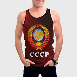 Майка-безрукавка мужская СССР USSR, цвет: 3D-черный — фото 2