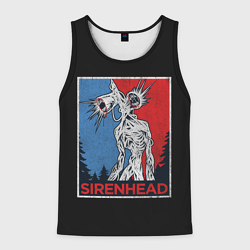 Мужская майка без рукавов Сиреноголовый / 3D-Черный – фото 1