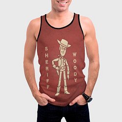 Майка-безрукавка мужская Sheriff Woody, цвет: 3D-черный — фото 2