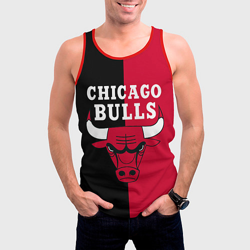 Мужская майка без рукавов Чикаго Буллз / 3D-Красный – фото 3