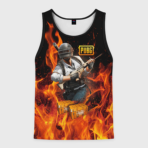 Мужская майка без рукавов PUBG / 3D-Черный – фото 1