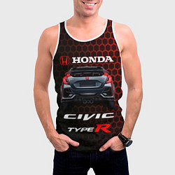 Майка-безрукавка мужская Honda Civic Type R, цвет: 3D-белый — фото 2