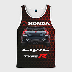 Майка-безрукавка мужская Honda Civic Type R, цвет: 3D-белый