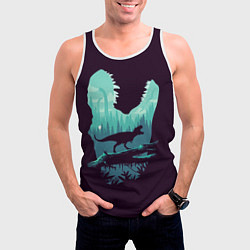 Майка-безрукавка мужская T-Rex, цвет: 3D-белый — фото 2