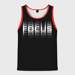 Майка-безрукавка мужская FOCUS: WHITE, цвет: 3D-красный