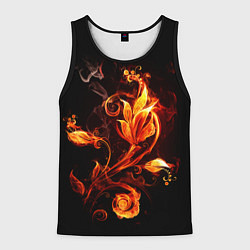 Майка-безрукавка мужская Огненный цветок, цвет: 3D-черный