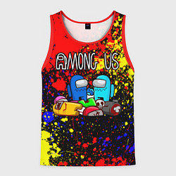 Майка-безрукавка мужская AMONG US, цвет: 3D-красный
