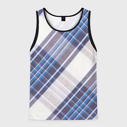 Майка-безрукавка мужская Шотландка Z, цвет: 3D-черный