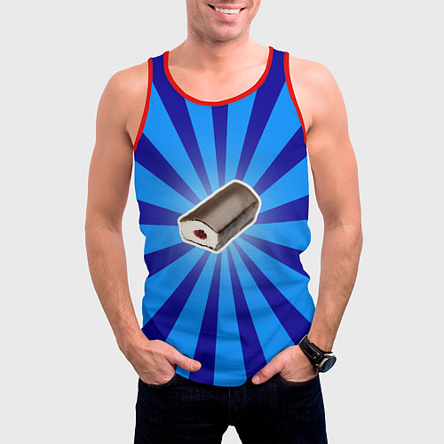 Мужская майка без рукавов Глазированный сырок / 3D-Красный – фото 3