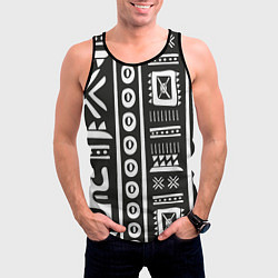 Майка-безрукавка мужская Этнический узор, цвет: 3D-черный — фото 2