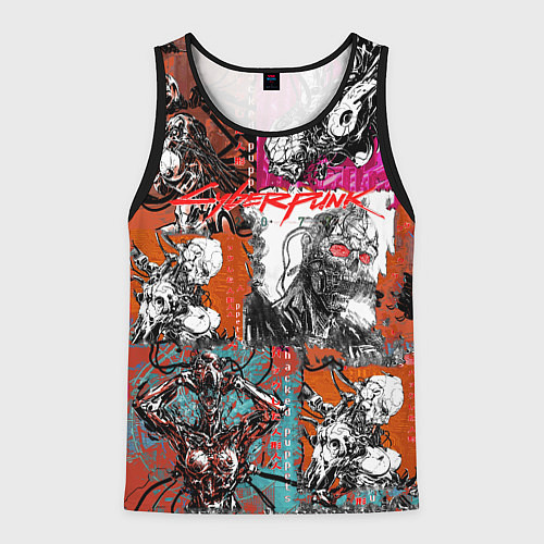 Мужская майка без рукавов Cyberpunk 2077 / 3D-Черный – фото 1