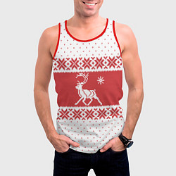 Майка-безрукавка мужская Северный Олень, цвет: 3D-красный — фото 2