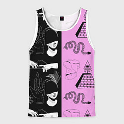 Майка-безрукавка мужская Руки, статуи, цвет: 3D-белый