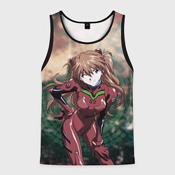 Майка-безрукавка мужская Аска Евангелион, цвет: 3D-черный