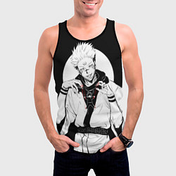 Майка-безрукавка мужская Сукуна, цвет: 3D-черный — фото 2