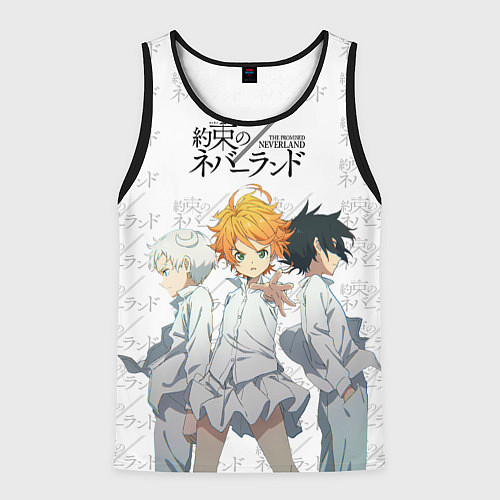 Мужская майка без рукавов Персонажи Обещанный Неверленд / 3D-Черный – фото 1