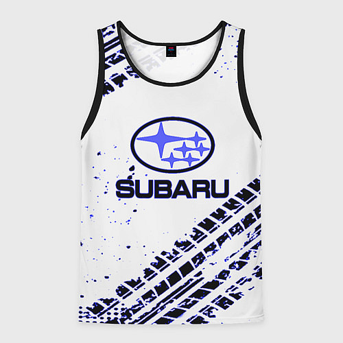Мужская майка без рукавов SUBARU / 3D-Черный – фото 1