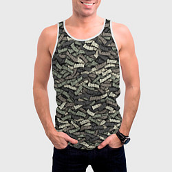 Майка-безрукавка мужская Камуфляж - Вован, цвет: 3D-белый — фото 2