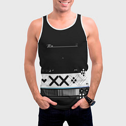 Майка-безрукавка мужская Desert Eagle: Printstream Black, цвет: 3D-белый — фото 2