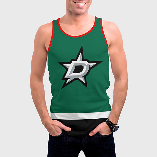 Мужская майка без рукавов Даллас Старз Форма1 / 3D-Красный – фото 3