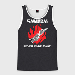 Майка-безрукавка мужская Samurai Never Fade Away, цвет: 3D-белый