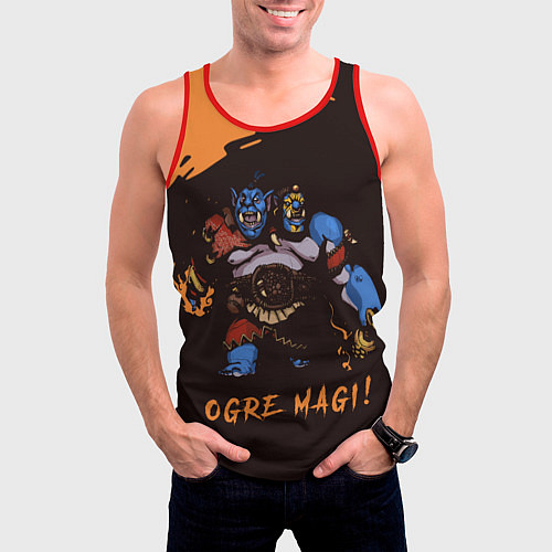 Мужская майка без рукавов Огр Dota 2 / 3D-Красный – фото 3
