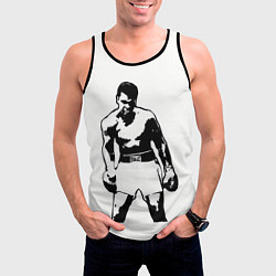 Майка-безрукавка мужская The Greatest Muhammad Ali, цвет: 3D-черный — фото 2