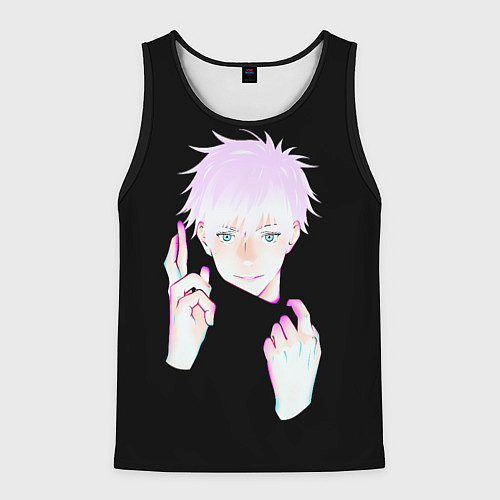 Мужская майка без рукавов ГОДЖО САТОРУ GOJO SATORU / 3D-Черный – фото 1