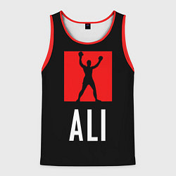Майка-безрукавка мужская Muhammad Ali, цвет: 3D-красный