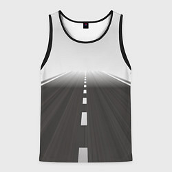 Майка-безрукавка мужская Дорога, уходящая в даль, цвет: 3D-черный