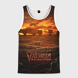 Майка-безрукавка мужская Valheim Корабли, цвет: 3D-белый
