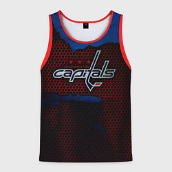 Майка-безрукавка мужская WASHINGTON CAPITALS, цвет: 3D-красный