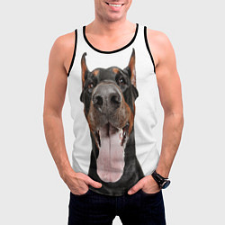 Майка-безрукавка мужская Доберман Doberman, цвет: 3D-черный — фото 2