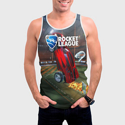 Майка-безрукавка мужская Rocket League, цвет: 3D-белый — фото 2
