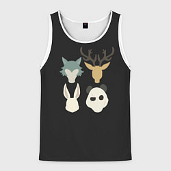 Мужская майка без рукавов Выдающиеся звери Минимализм