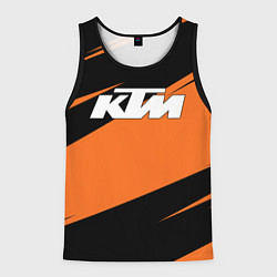 Майка-безрукавка мужская KTM КТМ, цвет: 3D-черный