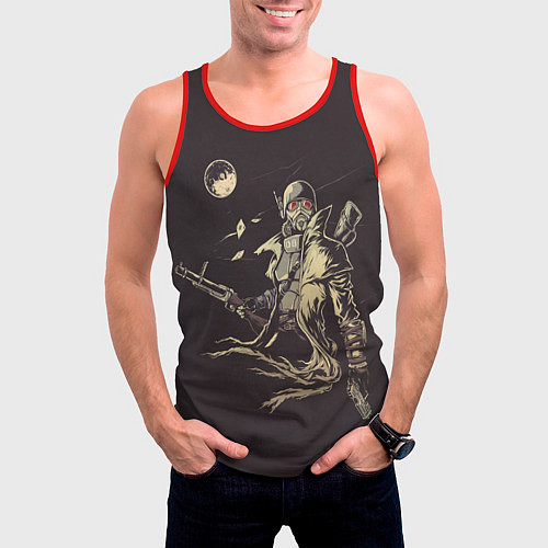 Мужская майка без рукавов Fallout New Vegas / 3D-Красный – фото 3