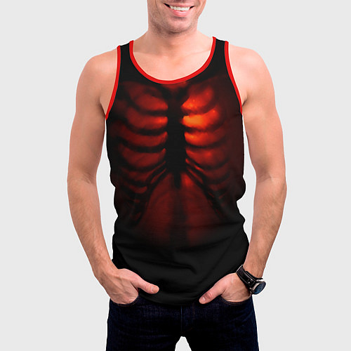 Мужская майка без рукавов Тепло души / 3D-Красный – фото 3