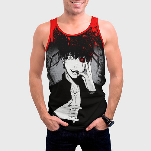 Мужская майка без рукавов ТОКИЙСКИЙ ГУЛЬ TOKYO GHOUL / 3D-Красный – фото 3