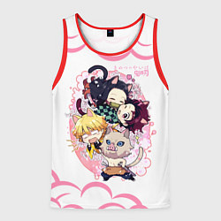 Майка-безрукавка мужская Клинок, рассекающий демонов ПЕРСОНАЖИ, цвет: 3D-красный