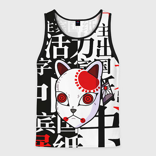 Мужская майка без рукавов МАСКА ТАНДЖИРО КАМАДО / 3D-Черный – фото 1