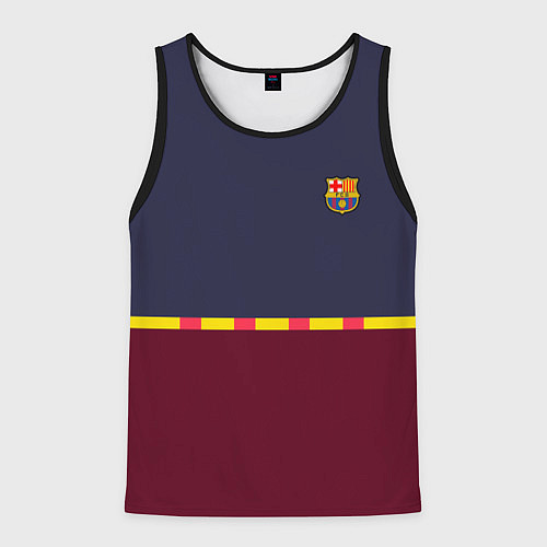 Мужская майка без рукавов FC Barcelona Flag and team Logo 202122 / 3D-Черный – фото 1