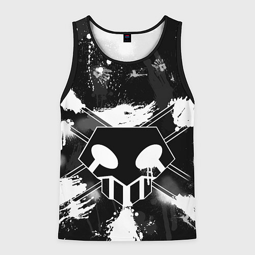 Мужская майка без рукавов БЛИЧ ШИНИГАМИ ЛОГО НА СПИНЕ / 3D-Черный – фото 1