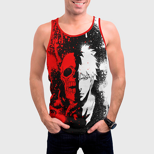 Мужская майка без рукавов ИЧИГО БЛИЧ ICHIGO BLEACH / 3D-Красный – фото 3