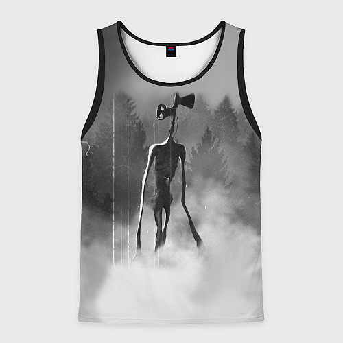 Мужская майка без рукавов Сиреноголовый в Лесу / 3D-Черный – фото 1